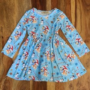 Bluey Christmas Long sleeve Dress 2T